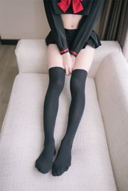 [Wind Field] NO.119 Super court sexy uniforme en soie noire longues jambes