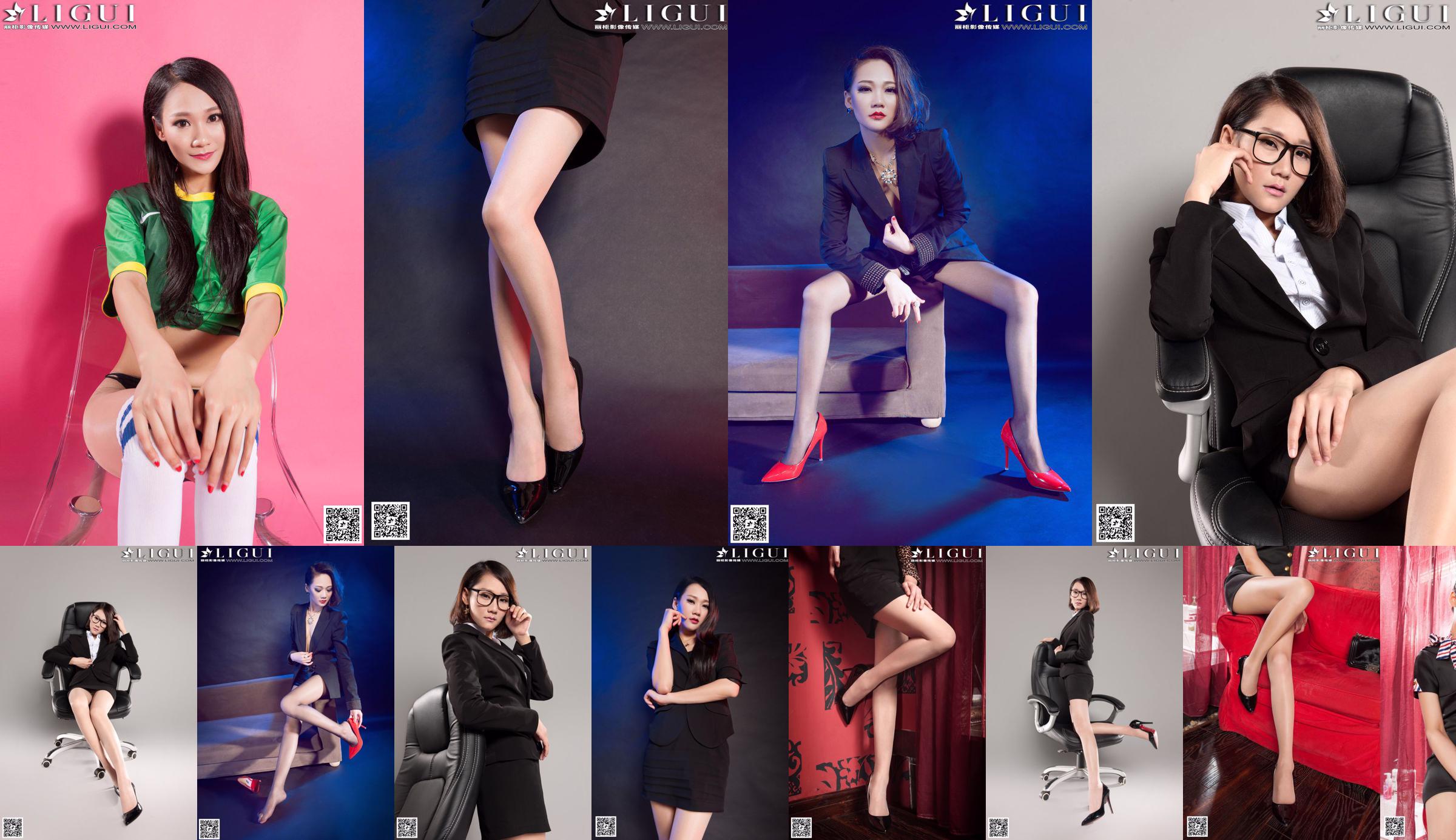 [丽 柜 LiGui] Collection complète de belles jambes et de jade de pieds en soie du modèle Mandy "Professional Wear High-Heeled Silk Feet" No.7ab982 Page 1