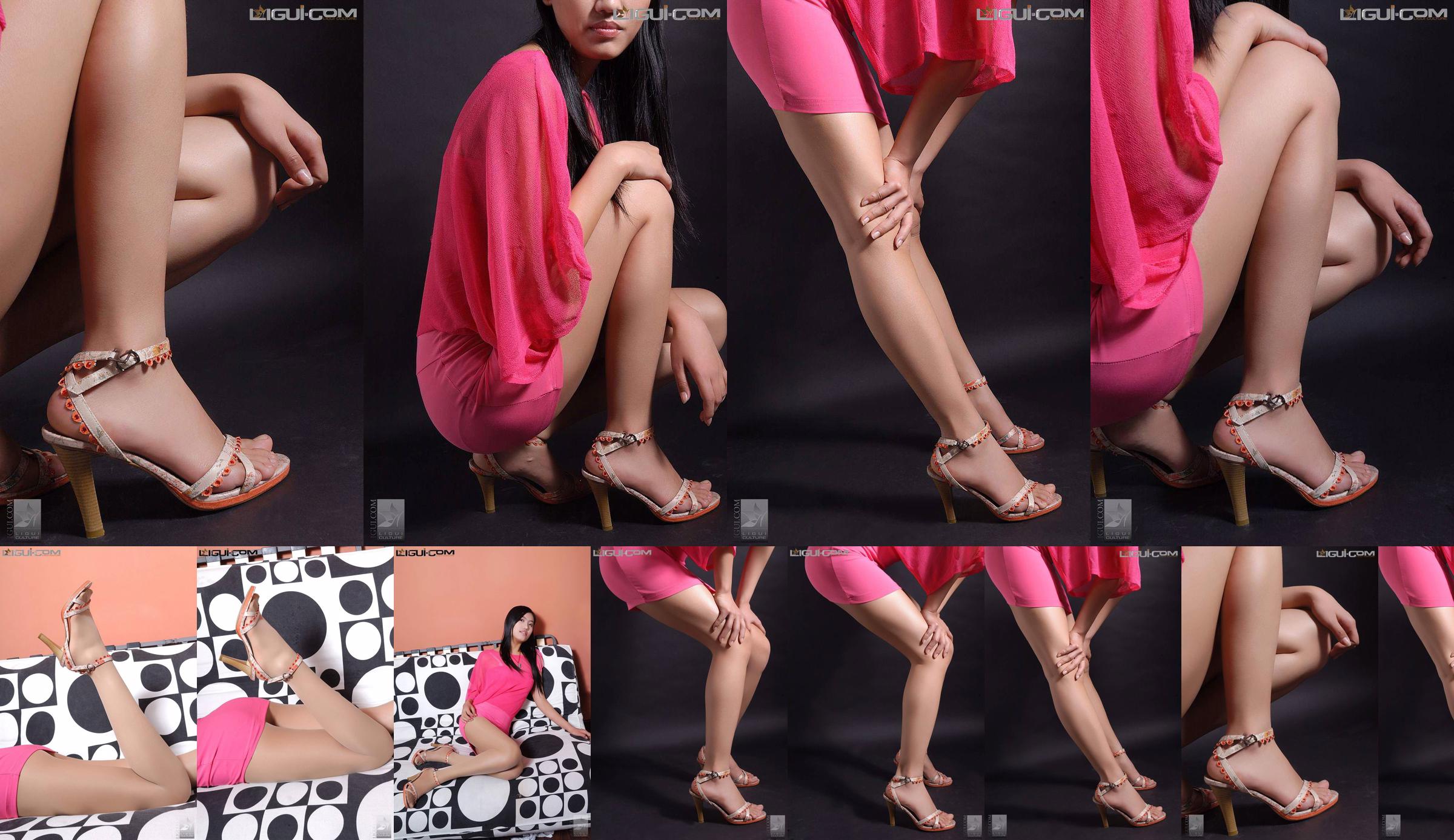 Model Jiang Na "Black and White with Geometry" [丽柜LiGui] Silk Foot Photo Picture No.147761 Page 6