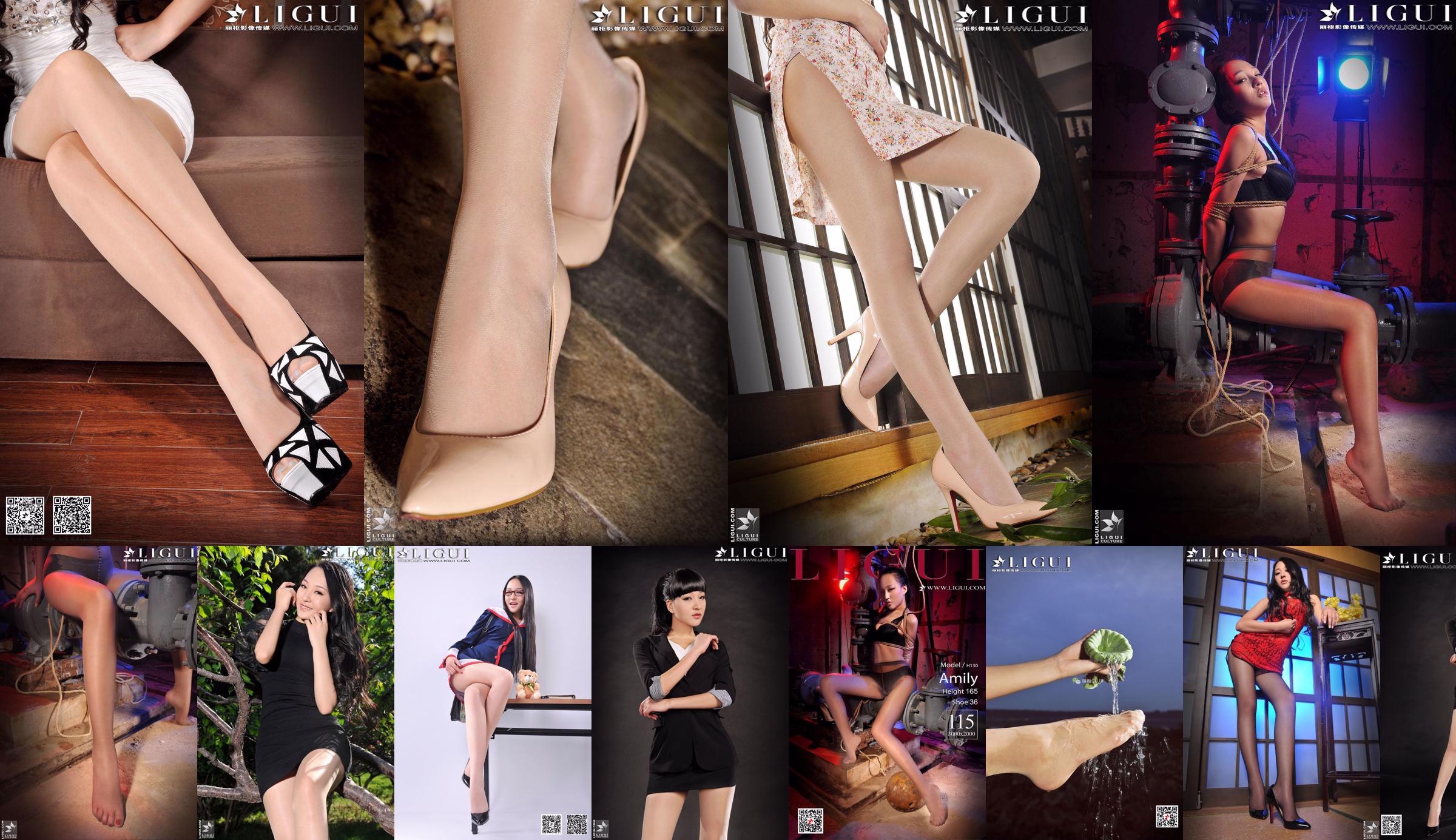 Model Amily "Long Legs Meat Stockings High Heel OL Beauty" [丽柜LiGui] Beautiful Legs and Jade Foot No.32348e Page 9