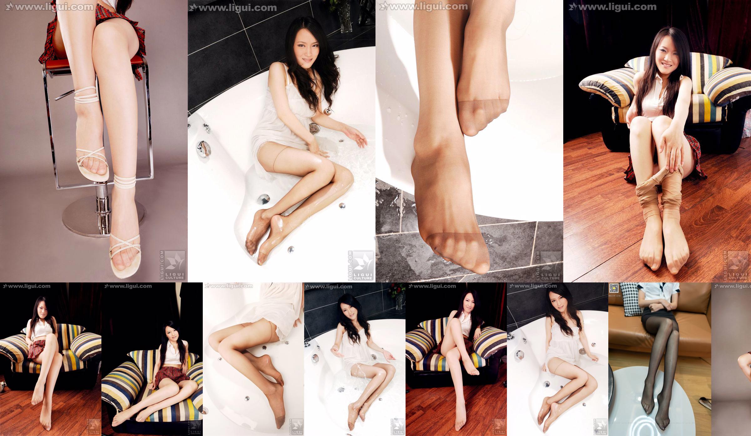 Model Wen Ting "Stoking Daging Manis dan Lucu dengan Sepatu Hak Tinggi" [丽 柜 LiGui] Foto kaki indah dan kaki giok No.452bd1 Halaman 2