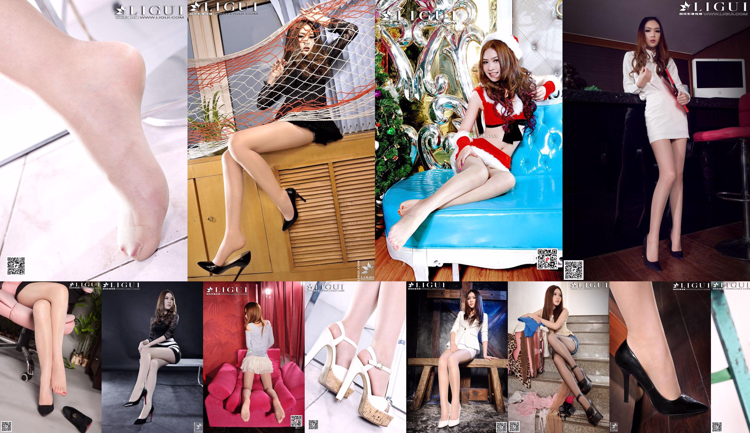 Model Yoona's "Denim Hot Pants, High-heeled Feet" Complete Works [Ligui Guizu] Photo of beautiful legs and jade feet No.573f3b Page 10