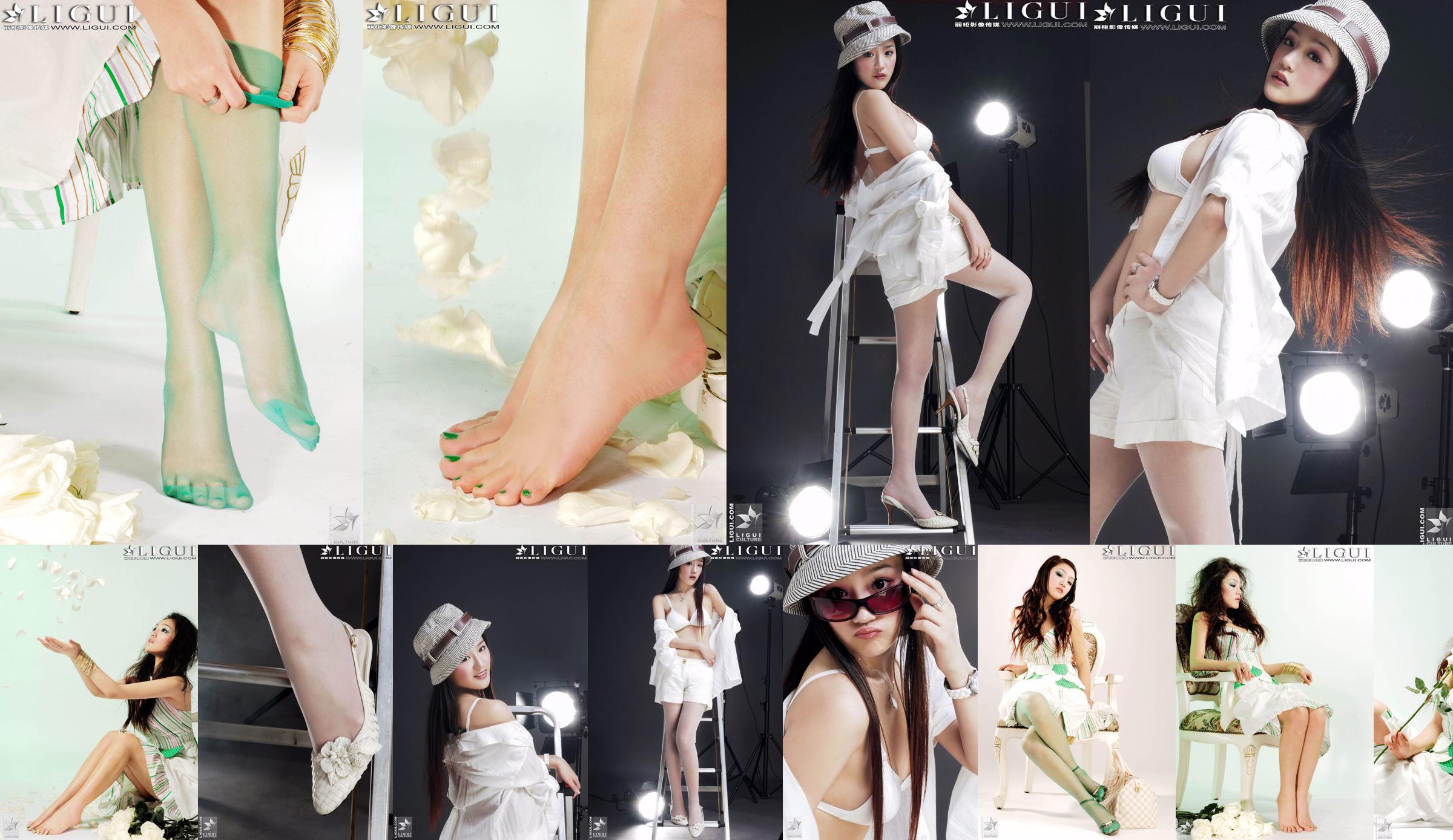 [丽 柜 贵 foot LiGui] Foto de "Fashionable Foot" de la modelo Zhang Jingyan de hermosas piernas y pies de seda No.421603 Página 12