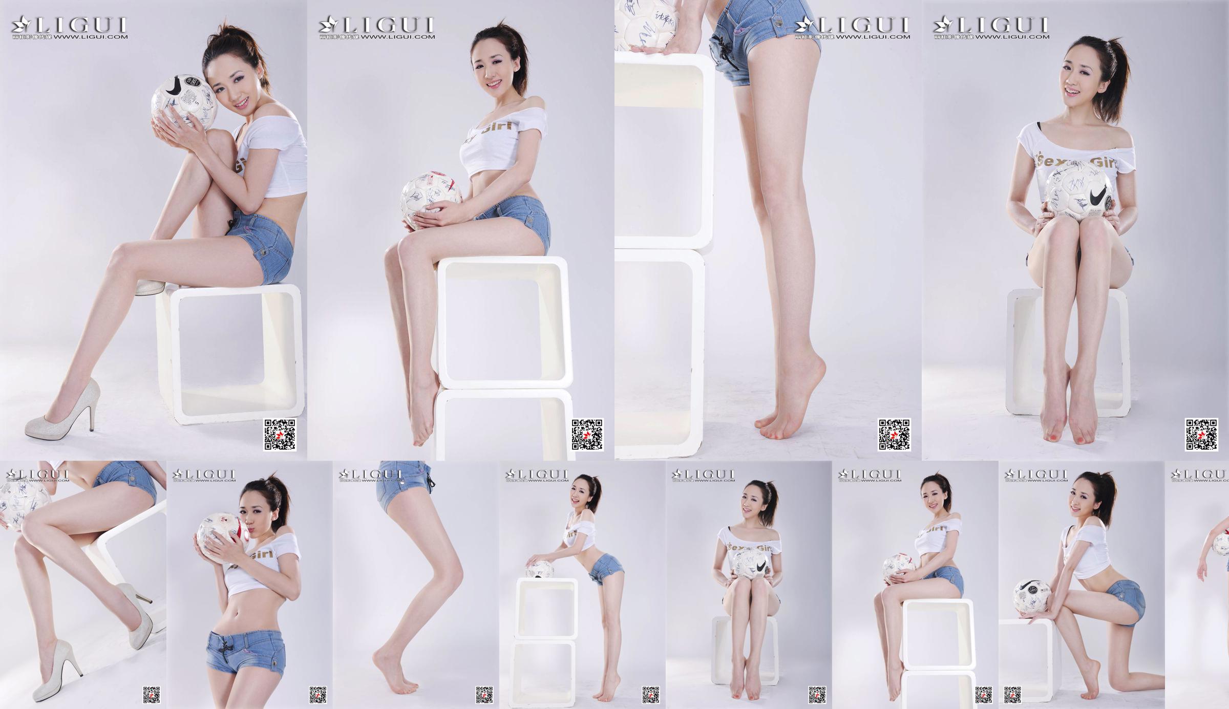 นางแบบ Qiu Chen "Super Short Hot Pants Football Girl" [LIGUI] No.28dc5b หน้า 1